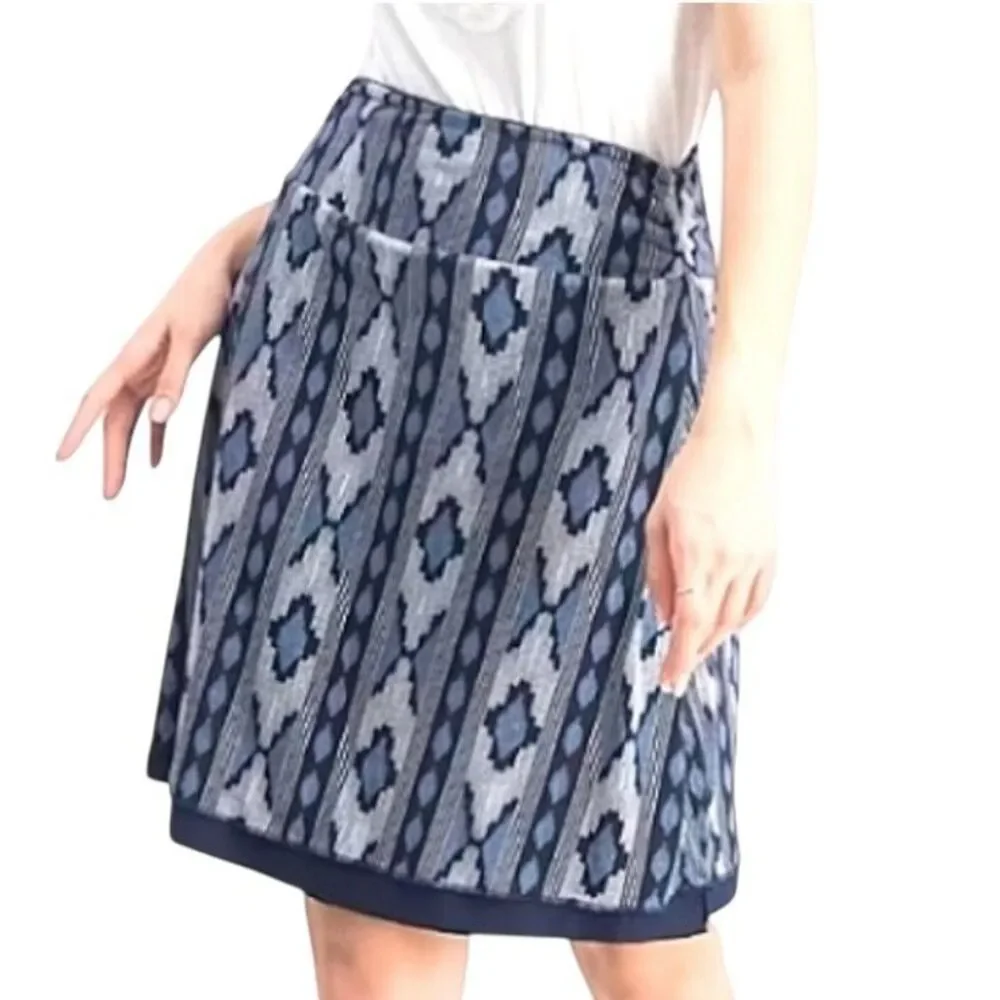 Colorado TC Clothing Tranquility Reversible Skirt A Line Ikat Print Navy S? bv